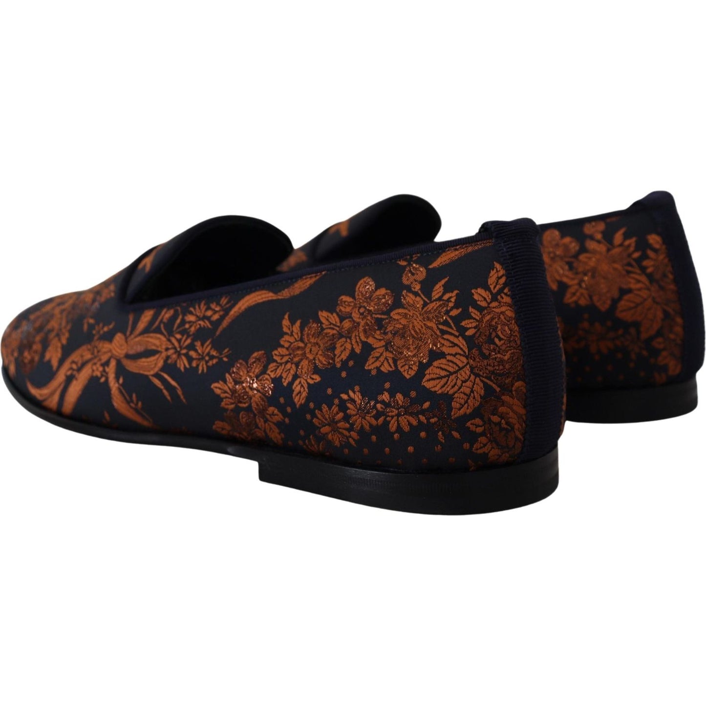 Dolce & Gabbana Elegant Floral Slip-On Loafers Dolce & Gabbana Black