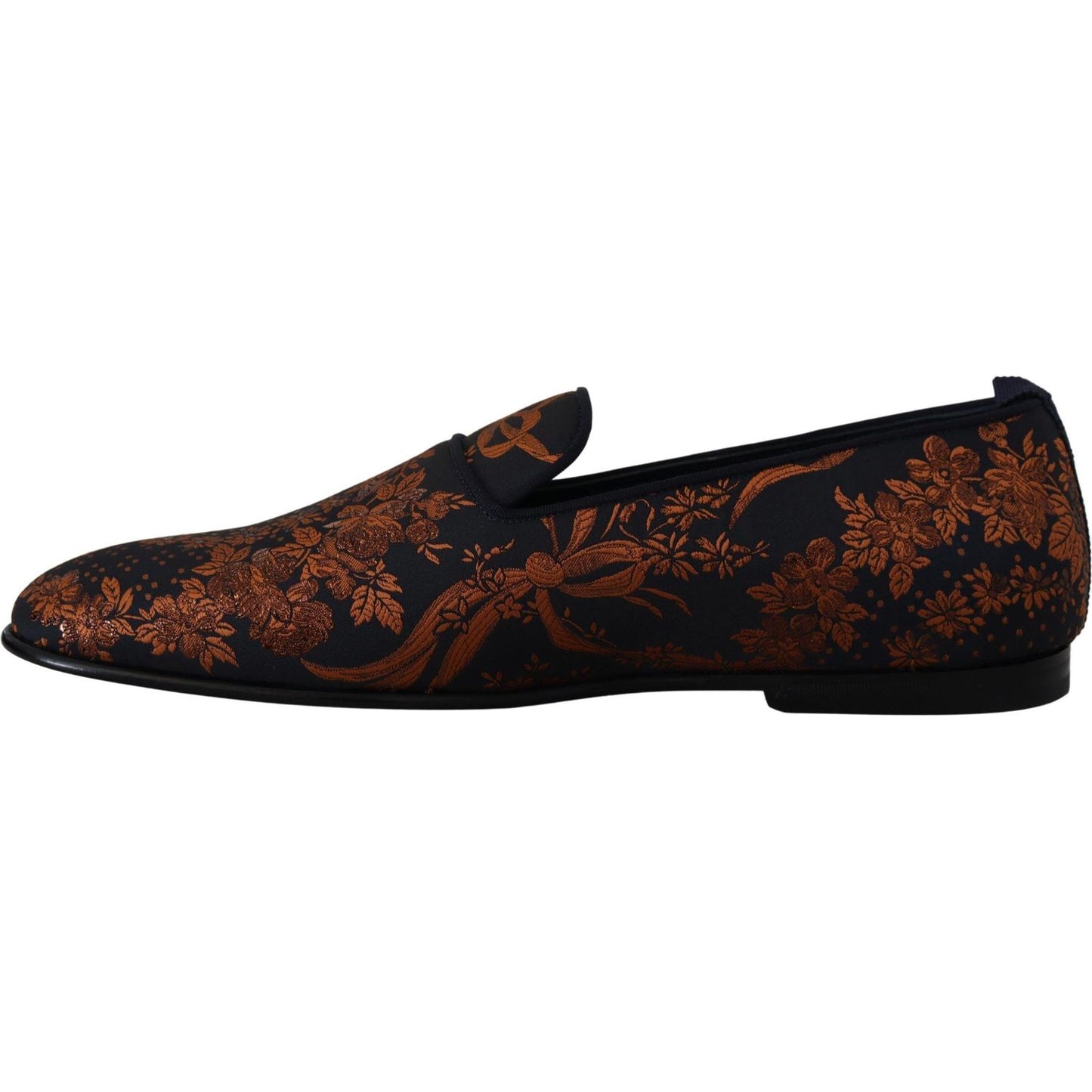 Dolce & Gabbana Elegant Floral Slip-On Loafers Dolce & Gabbana Black