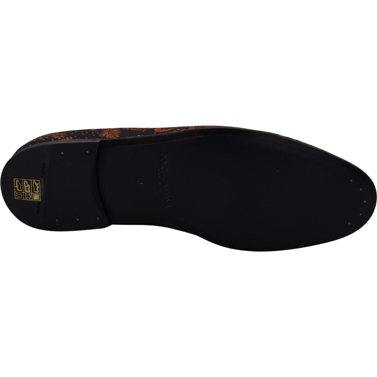 Dolce & Gabbana Elegant Floral Slip-On Loafers Dolce & Gabbana Black