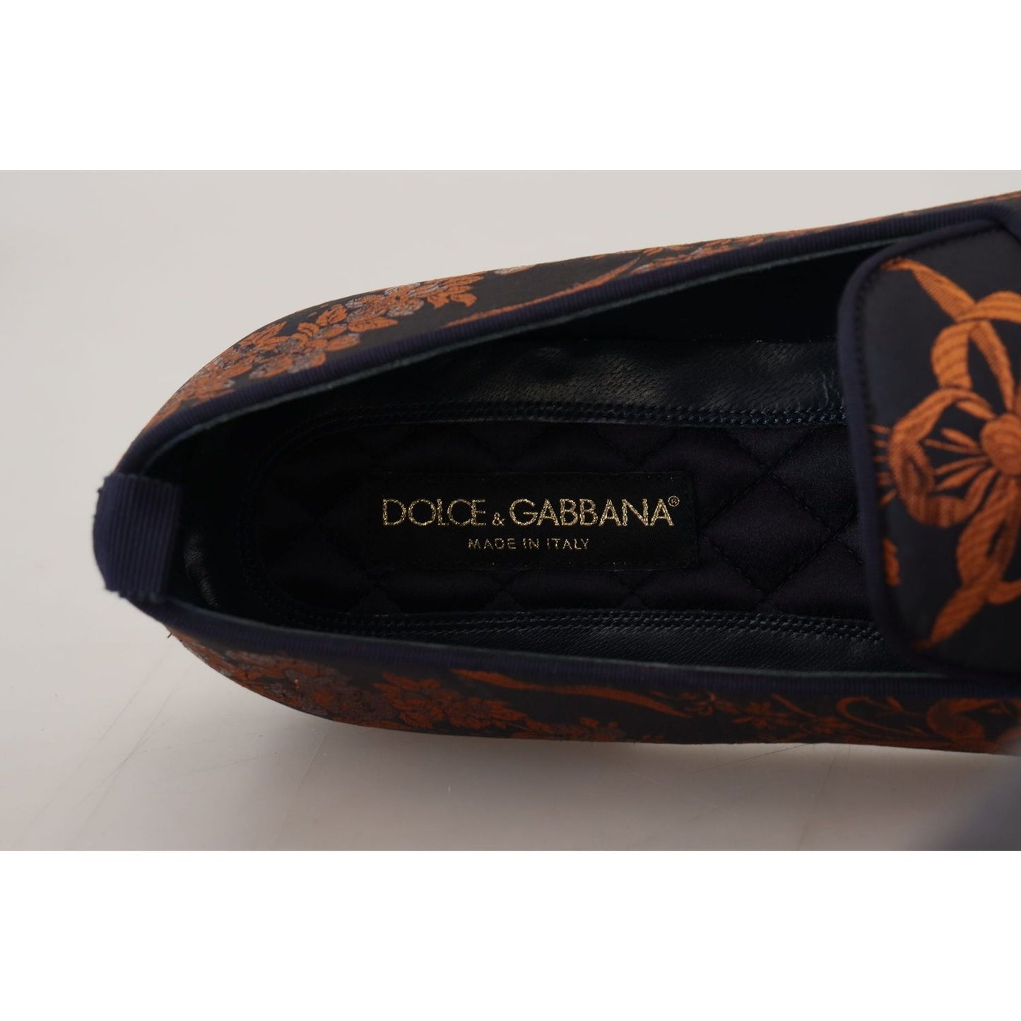 Dolce & Gabbana Elegant Floral Slip-On Loafers Dolce & Gabbana Gray
