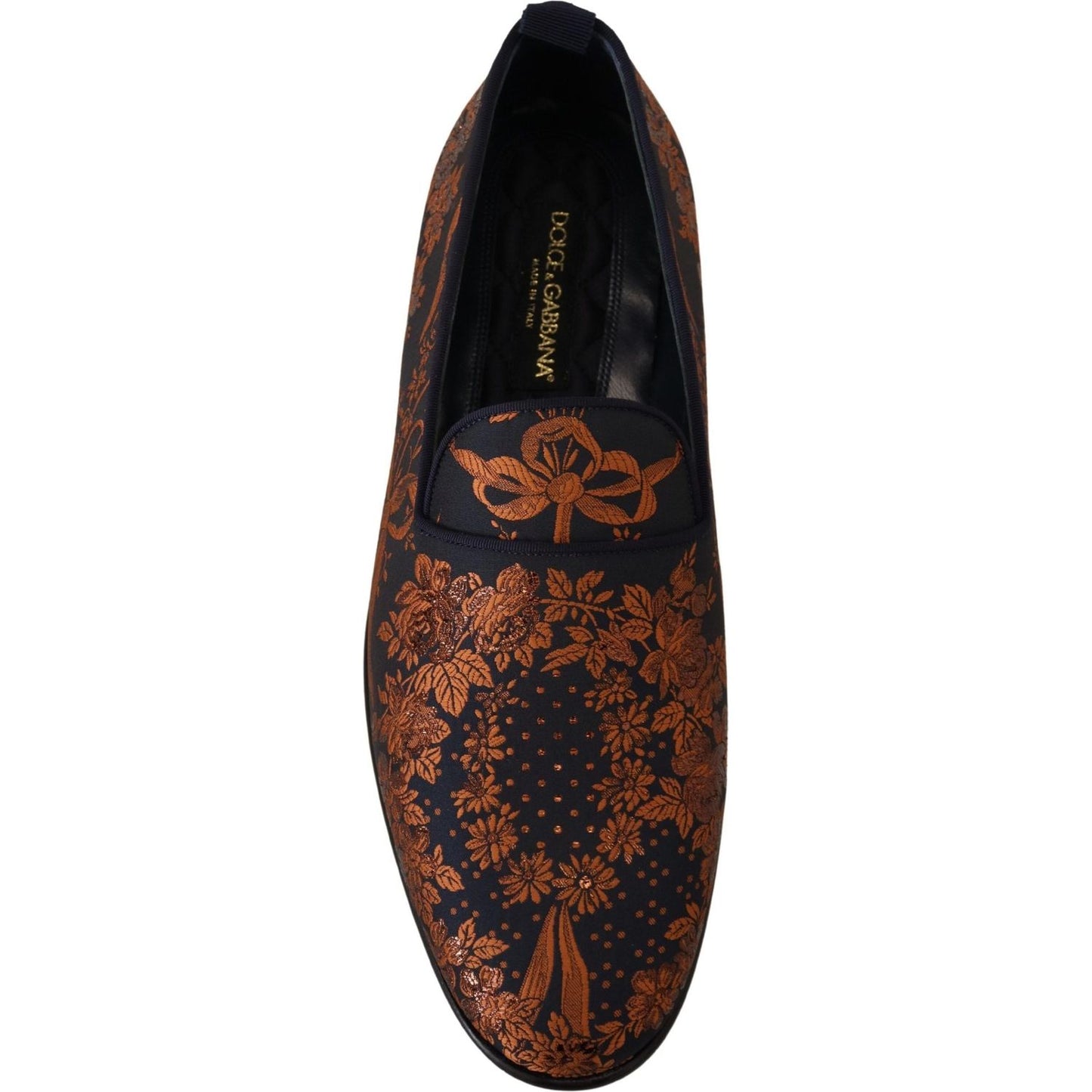 Dolce & Gabbana Elegant Floral Slip-On Loafers Dolce & Gabbana Black
