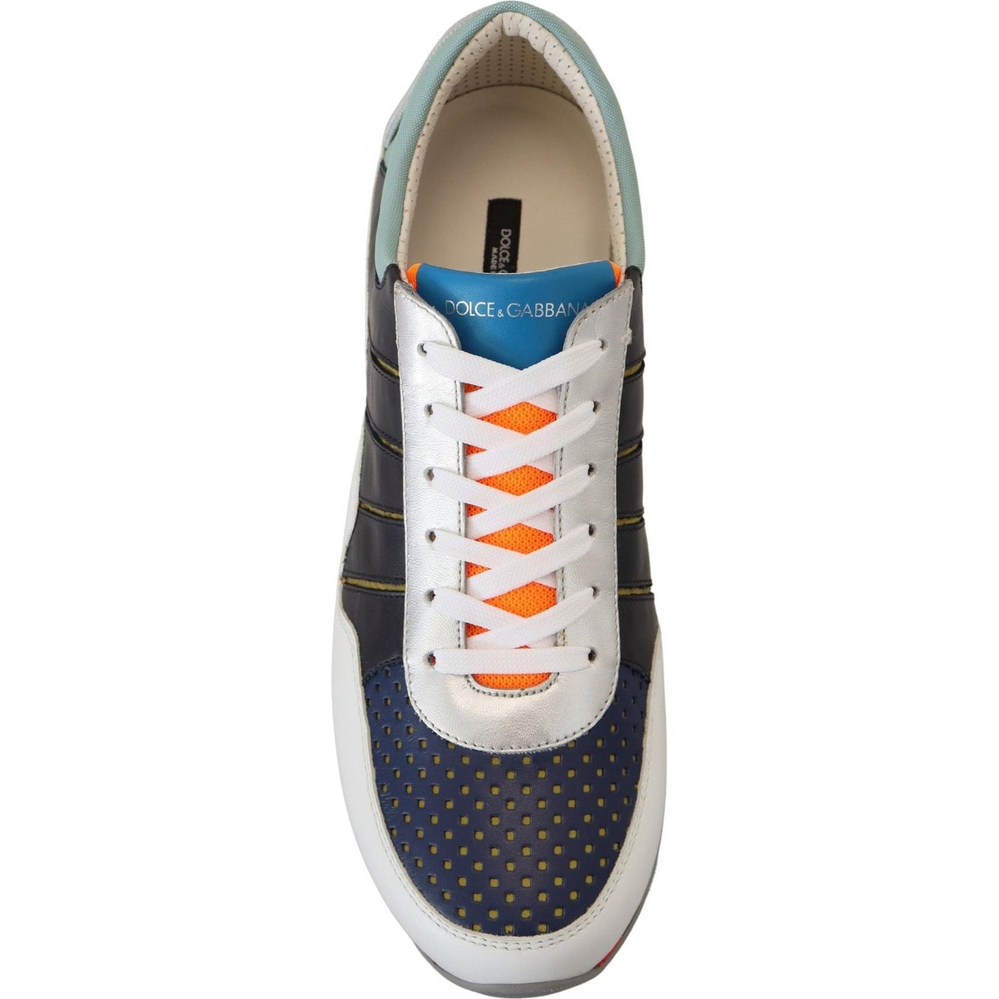 Dolce & Gabbana Elegant Multicolor Low Top Sneakers Dolce & Gabbana Gray