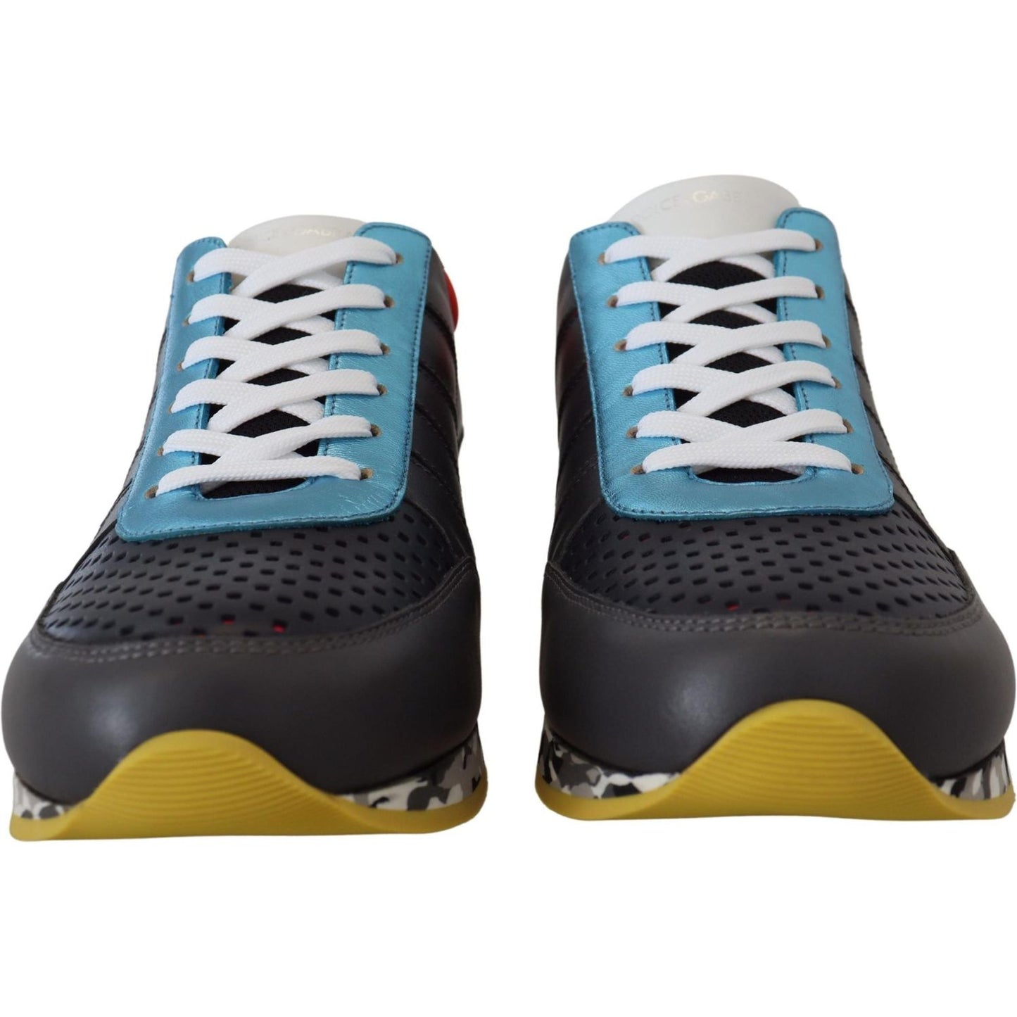 Dolce & Gabbana Multicolor Leather-Blend Low Top Sneakers Dolce & Gabbana Dark Slate Gray