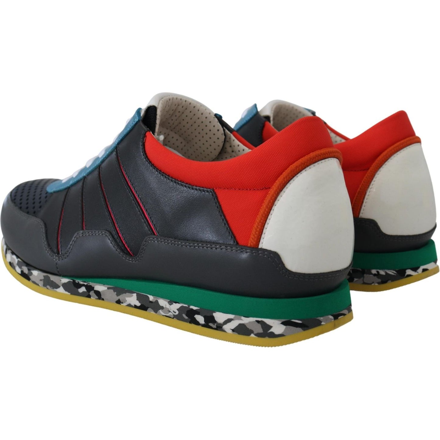 Dolce & Gabbana Multicolor Leather-Blend Low Top Sneakers Dolce & Gabbana Rosy Brown