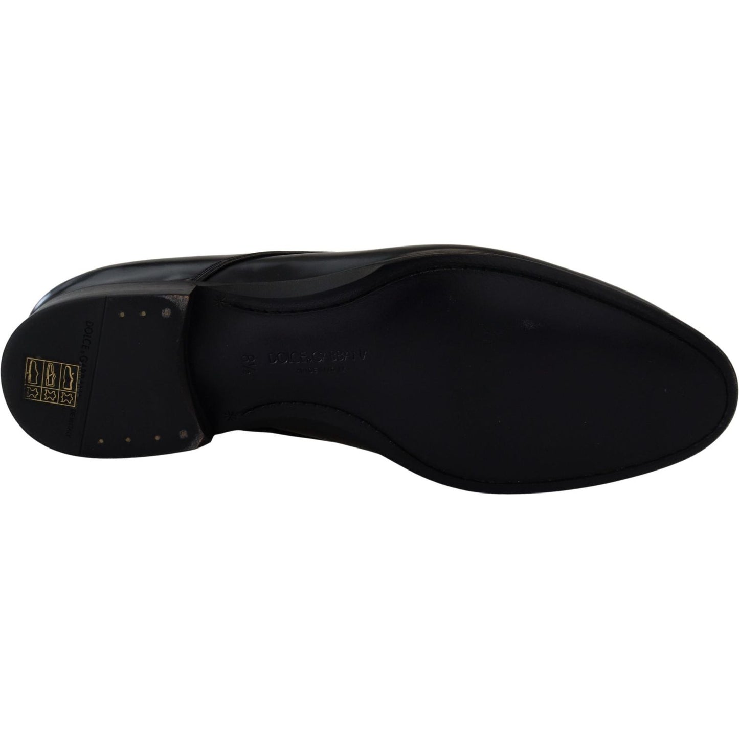 Dolce & Gabbana Elegant Black Leather Derby Shoes Dolce & Gabbana Black