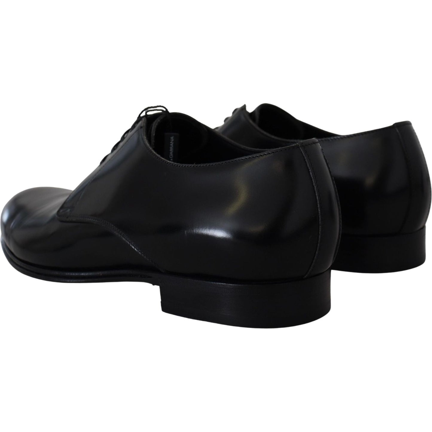 Dolce & Gabbana Elegant Black Leather Derby Shoes Dolce & Gabbana Black