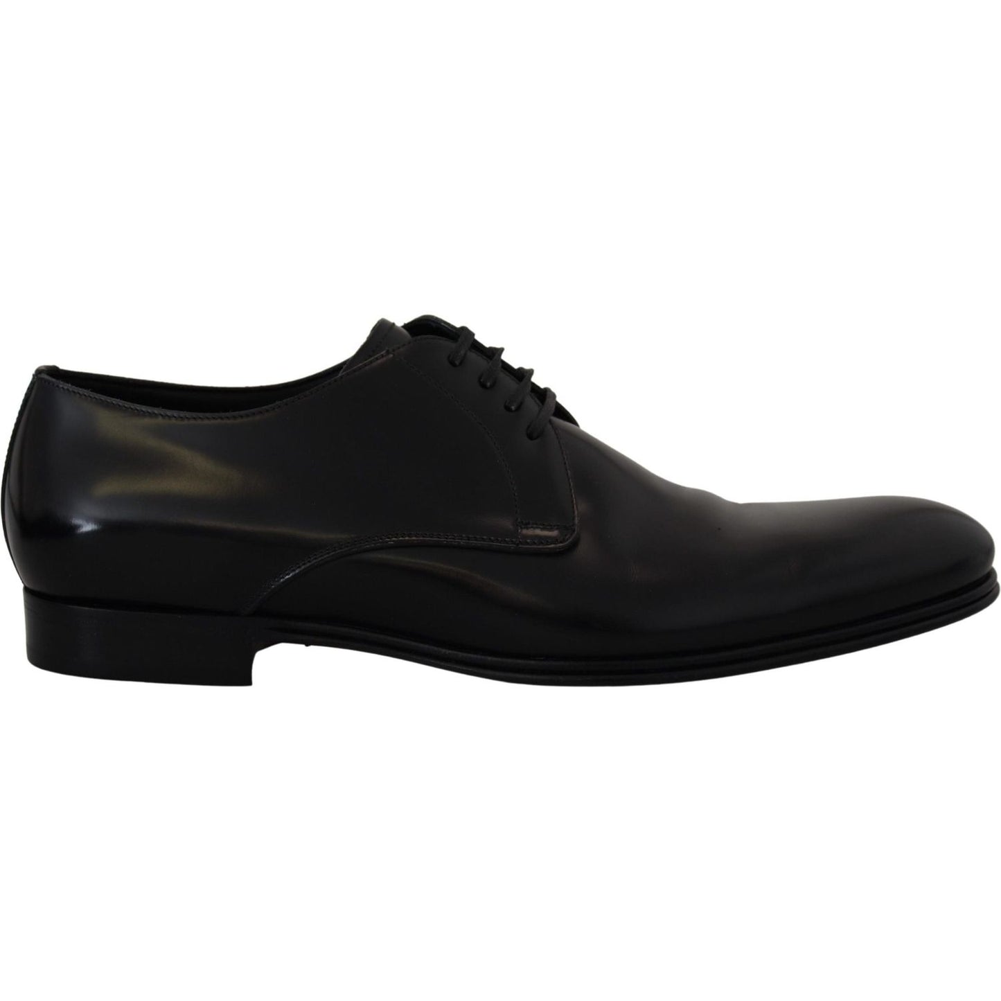 Dolce & Gabbana Elegant Black Leather Derby Shoes Dolce & Gabbana Black
