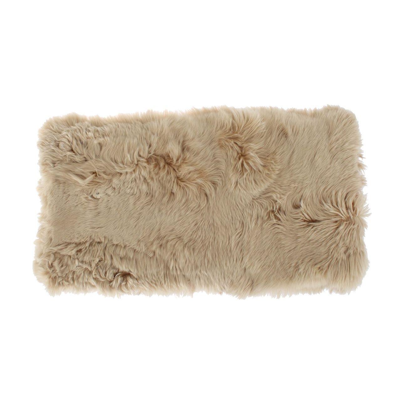 Dolce & Gabbana Elegant Alpaca Fur Shoulder Wrap in Beige Alpaca Scarves Dolce & Gabbana Rosy Brown