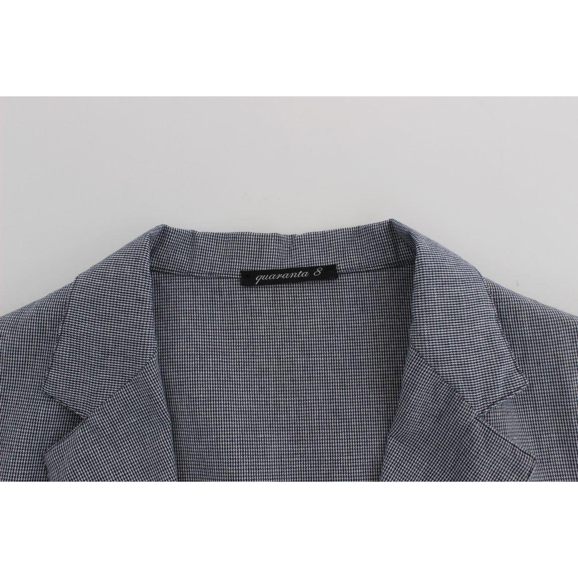 Master Coat Elegant Double-Breasted Blue Blazer Master Coat Gray