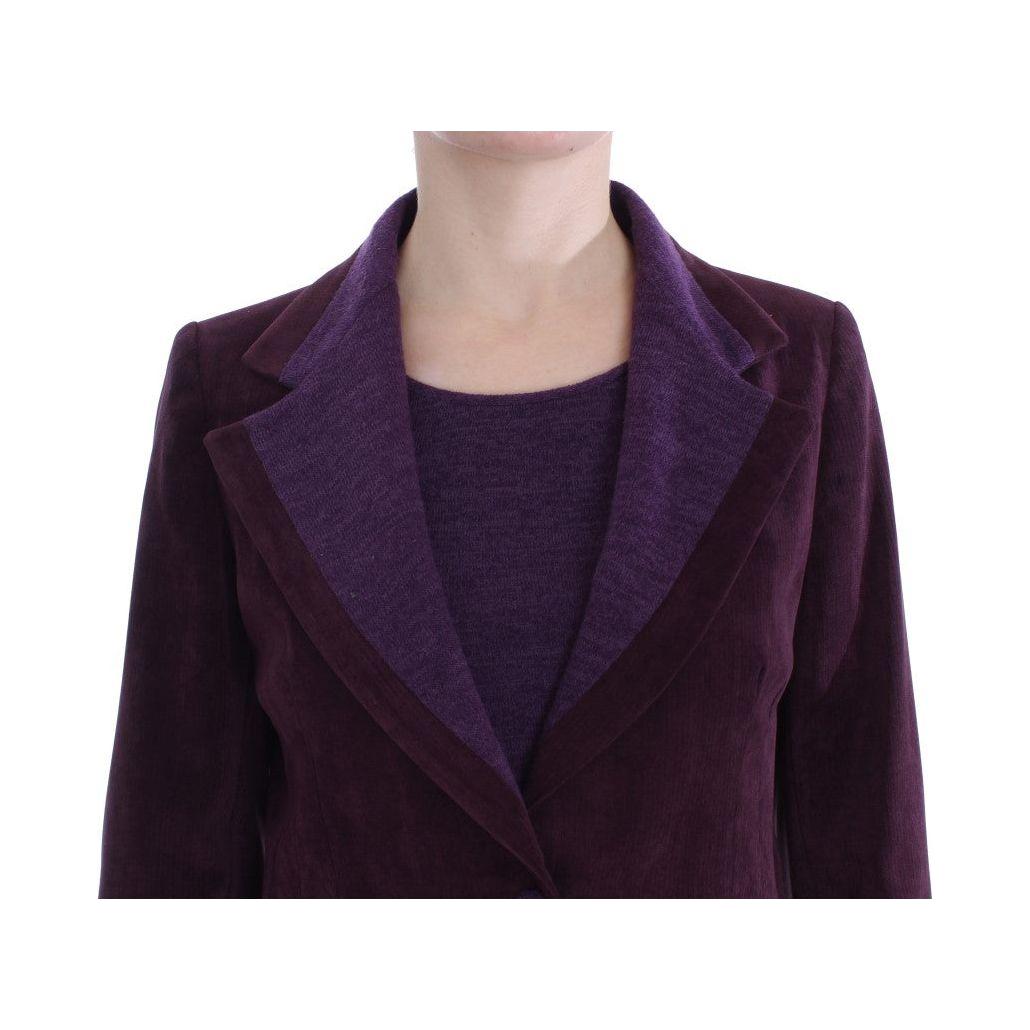 BENCIVENGA Elegant Purple Wool Blend Three Piece Suit Set Suit BENCIVENGA Dark Slate Gray
