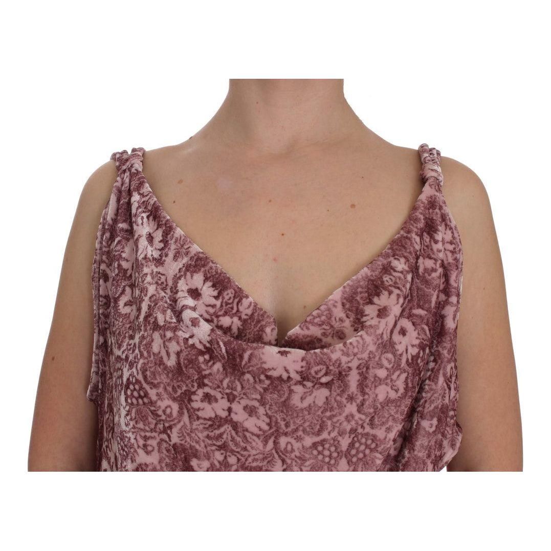 Exte Silk Blend Floral Print Top Exte Rosy Brown
