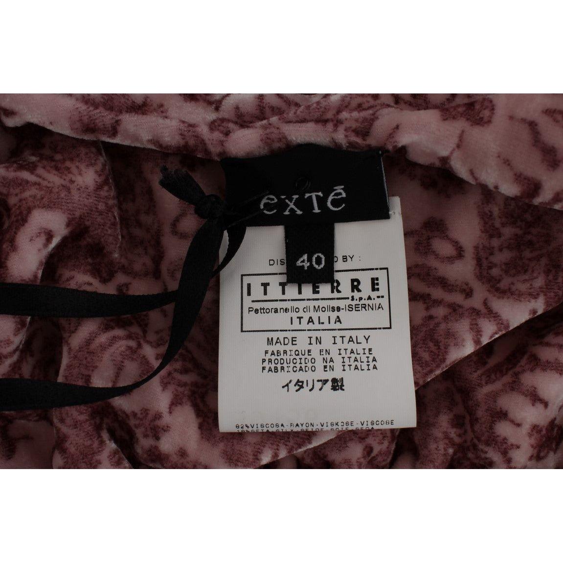 Exte Silk Blend Floral Print Top Exte Dark Slate Gray