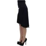 Exte Chic Black and Blue Cotton Blend Skirt Exte Rosy Brown