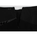 Exte Chic Black and Blue Cotton Blend Skirt Exte Black