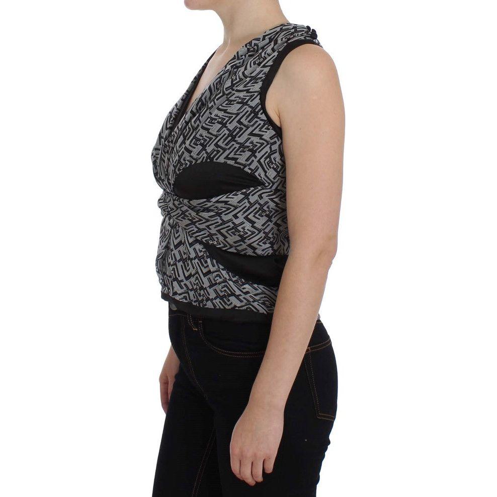 Karl Lagerfeld Elegant Silk Blouse with Logo Detailing Karl Lagerfeld Rosy Brown