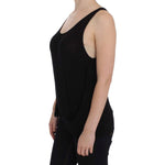 PLEIN SUD Black Stretch Sleeveless Blouse SIG30983-2