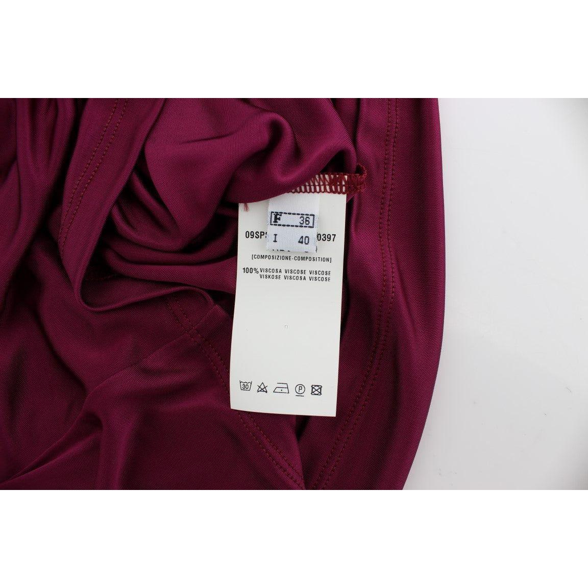 PLEIN SUD Elegant Purple Rayon Cami Blouse PLEIN SUD Light Gray