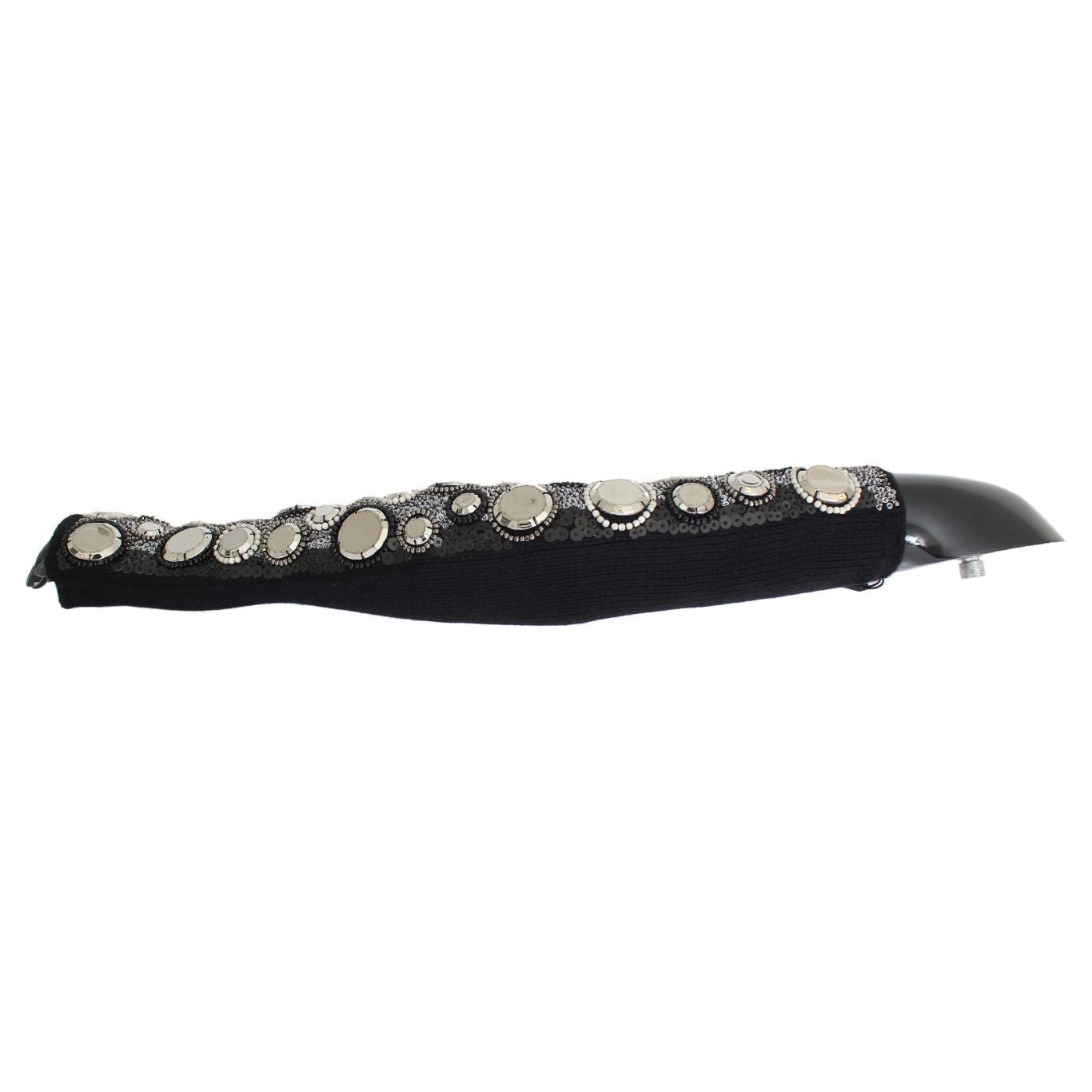 Dolce & Gabbana Sequin-Embellished Cashmere Fingerless Gloves Dolce & Gabbana Gray