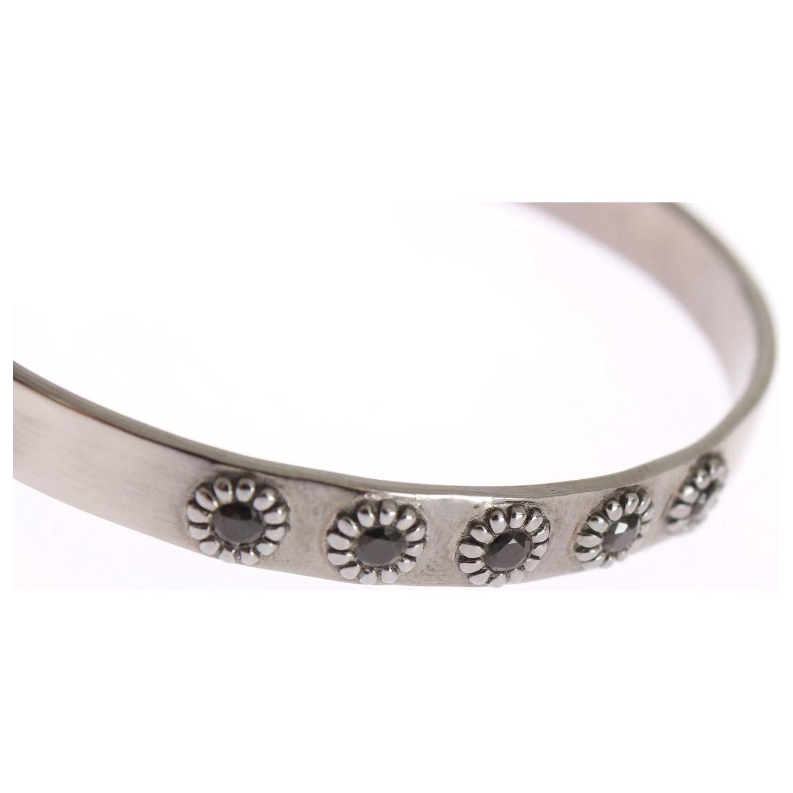 Chic Nialaya Silver CZ Bangle for Her Nialaya Light Gray