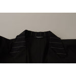Dolce & Gabbana Black Cotton Single Breasted Blazer Jacket