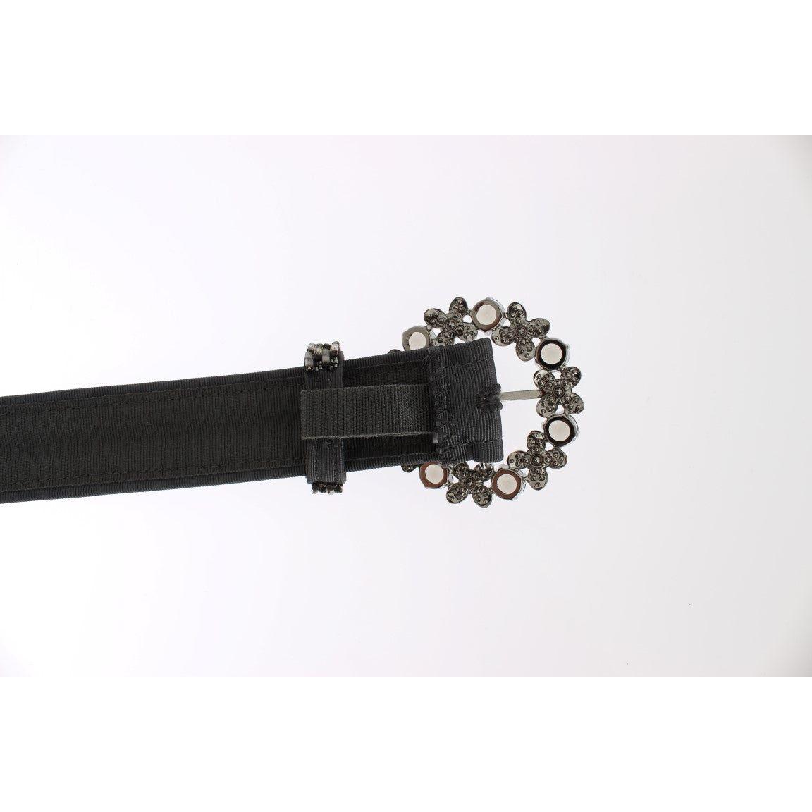 Dolce & Gabbana Embellished Sequined Wide Waist Belt Belt Dolce & Gabbana White Smoke
