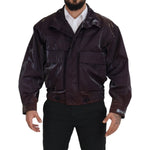 Dolce & Gabbana Purple Nylon Collared Biker Coat Jacket JKT3355- XS