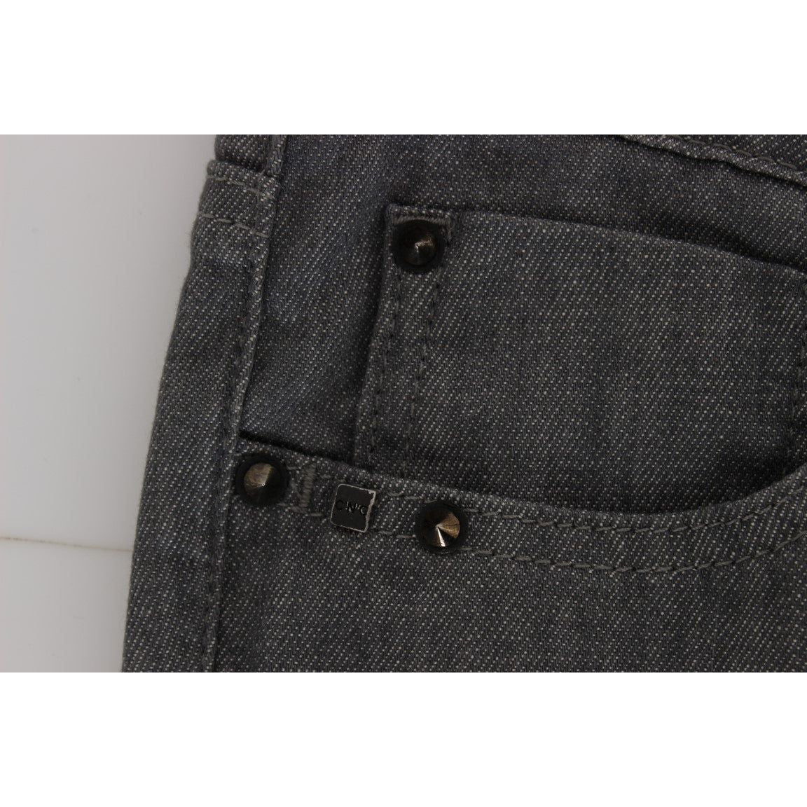 Costume National Chic Gray Slim-Fit Designer Jeans Costume National Dark Slate Gray