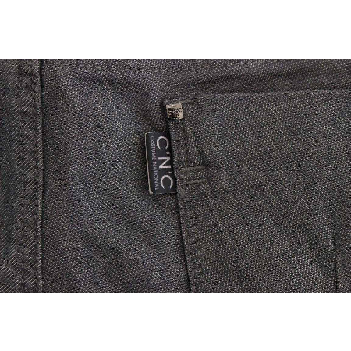 Costume National Chic Gray Slim-Fit Designer Jeans Costume National Dark Slate Gray