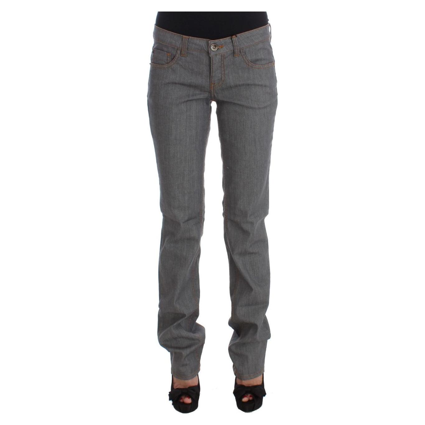 Costume National Elegant Gray Regular Fit Jeans Costume National Dark Slate Gray