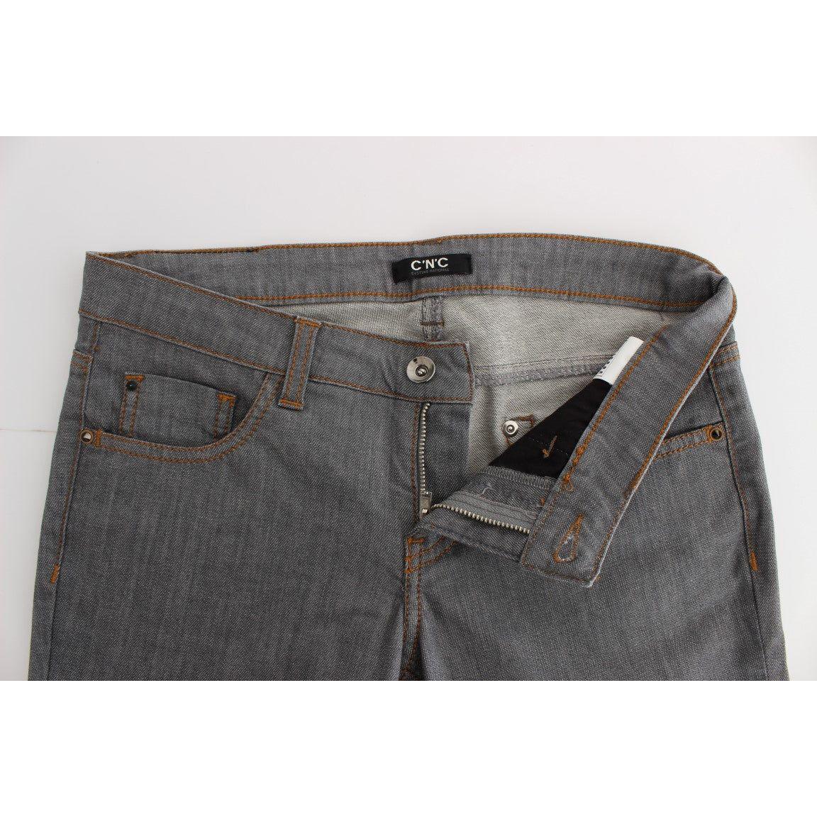 Costume National Elegant Gray Regular Fit Jeans Costume National Dark Slate Gray
