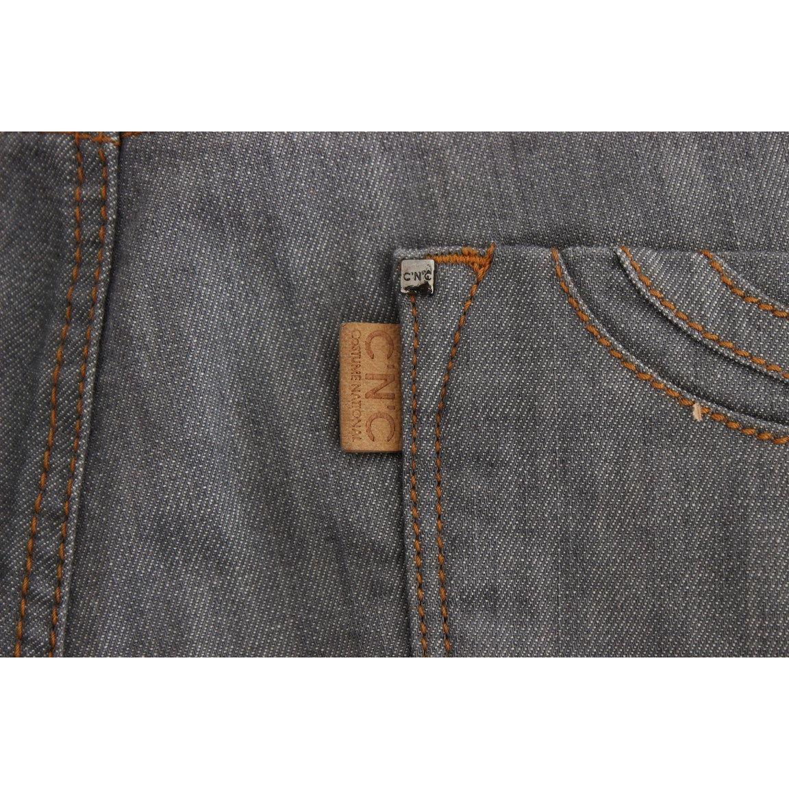 Costume National Elegant Gray Regular Fit Jeans Costume National Dark Slate Gray