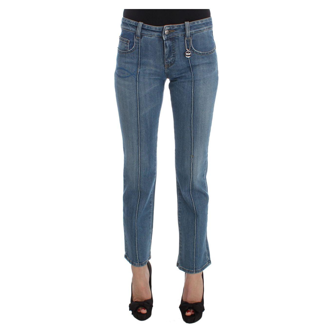 Costume National Chic Slim Fit Blue Jeans for the Modern Woman Jeans & Pants Costume National Dim Gray