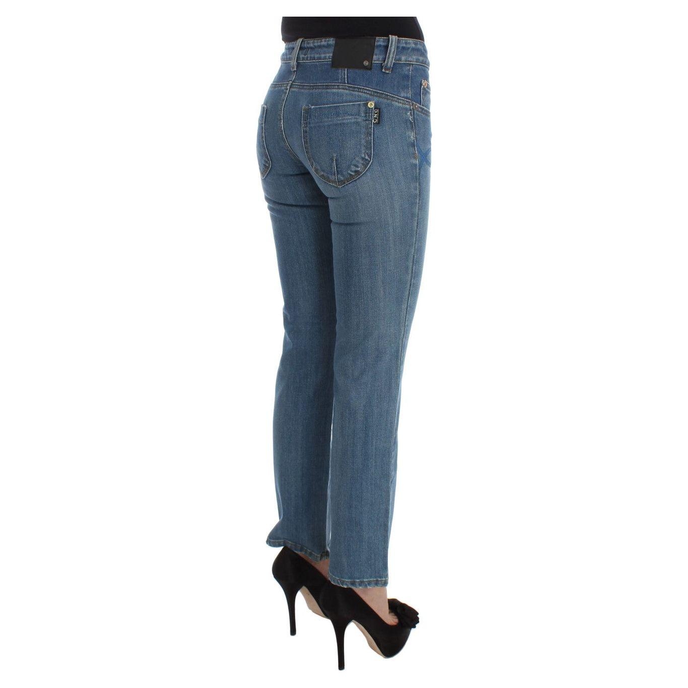 Costume National Chic Slim Fit Blue Jeans for the Modern Woman Jeans & Pants Costume National Dark Slate Gray
