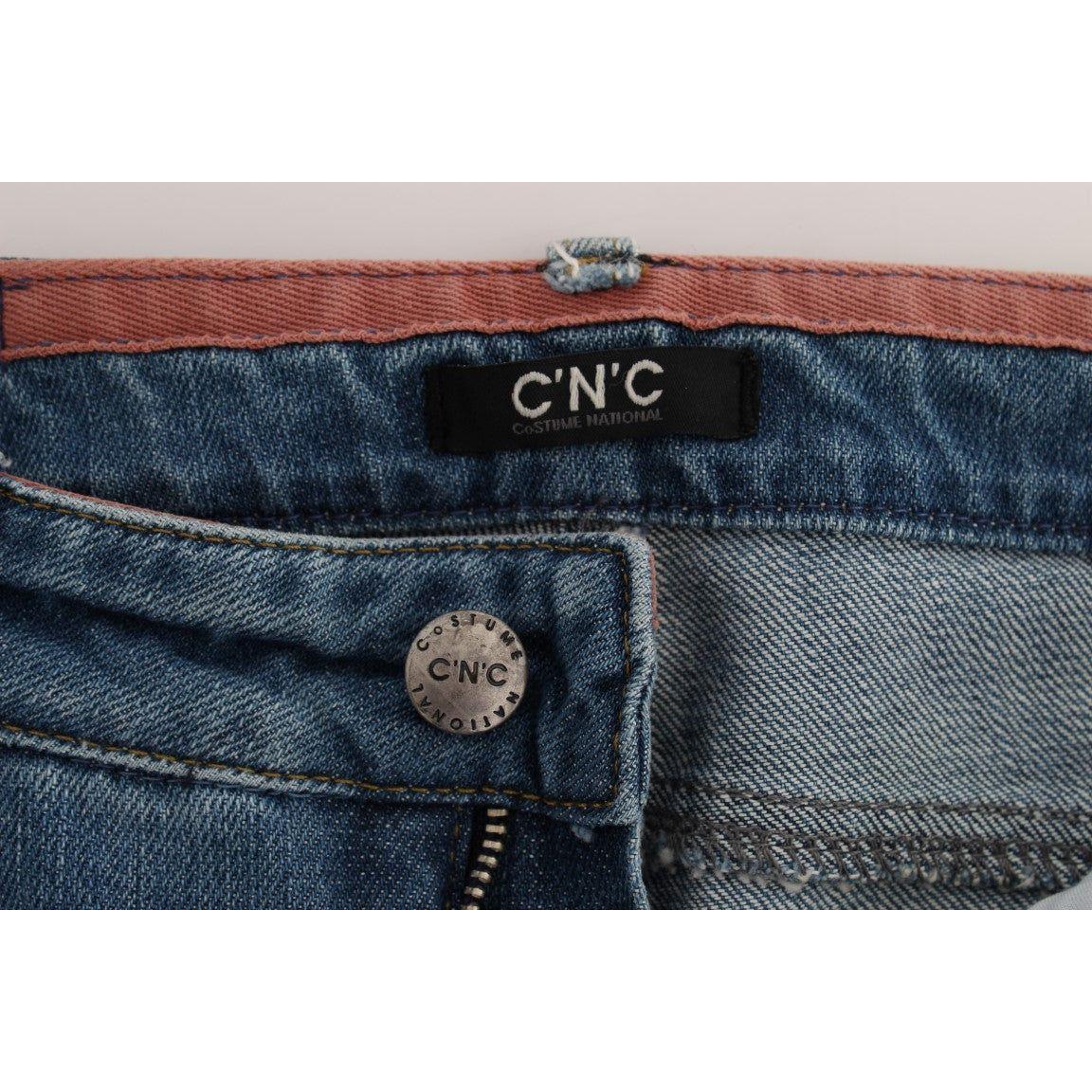 Costume National Chic Slim Fit Blue Jeans for the Modern Woman Jeans & Pants Costume National Dark Slate Gray
