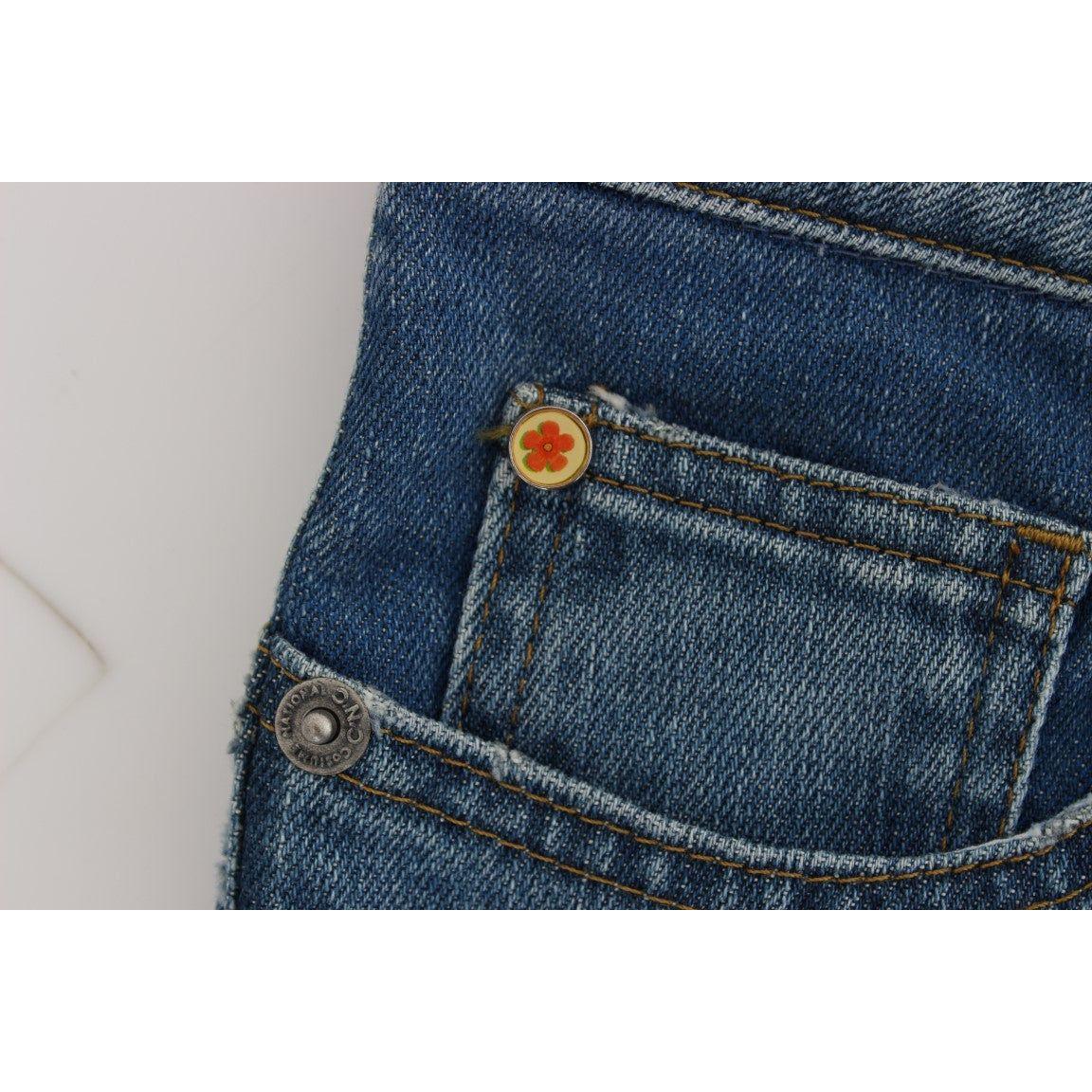 Costume National Chic Slim Fit Blue Jeans for the Modern Woman Jeans & Pants Costume National Gray