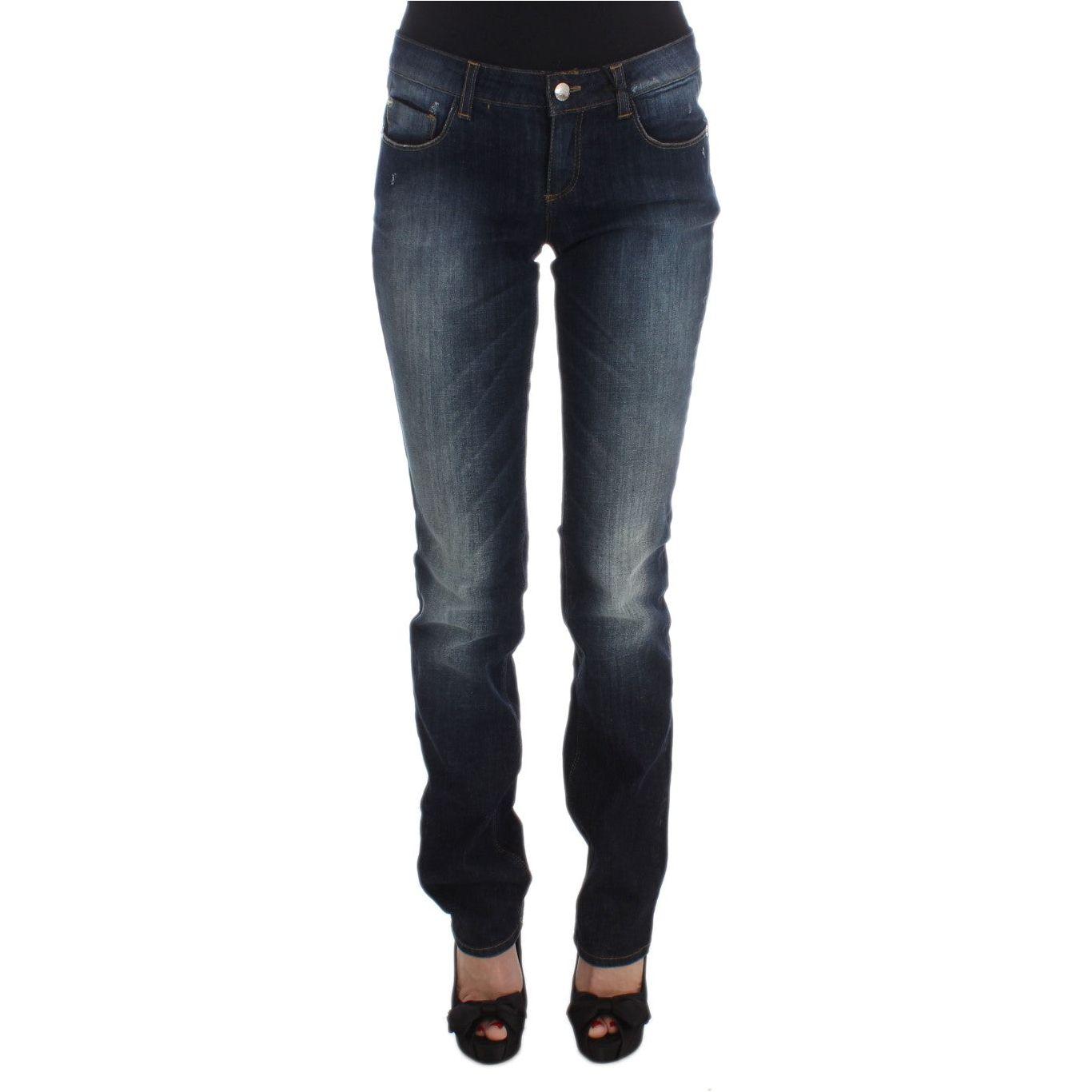 Costume National Sleek Slim Fit Blue Designer Jeans Jeans & Pants Costume National Dark Slate Gray