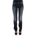 Costume National Blue Cotton Slim Fit Bootcut Jeans SIG30198-1
