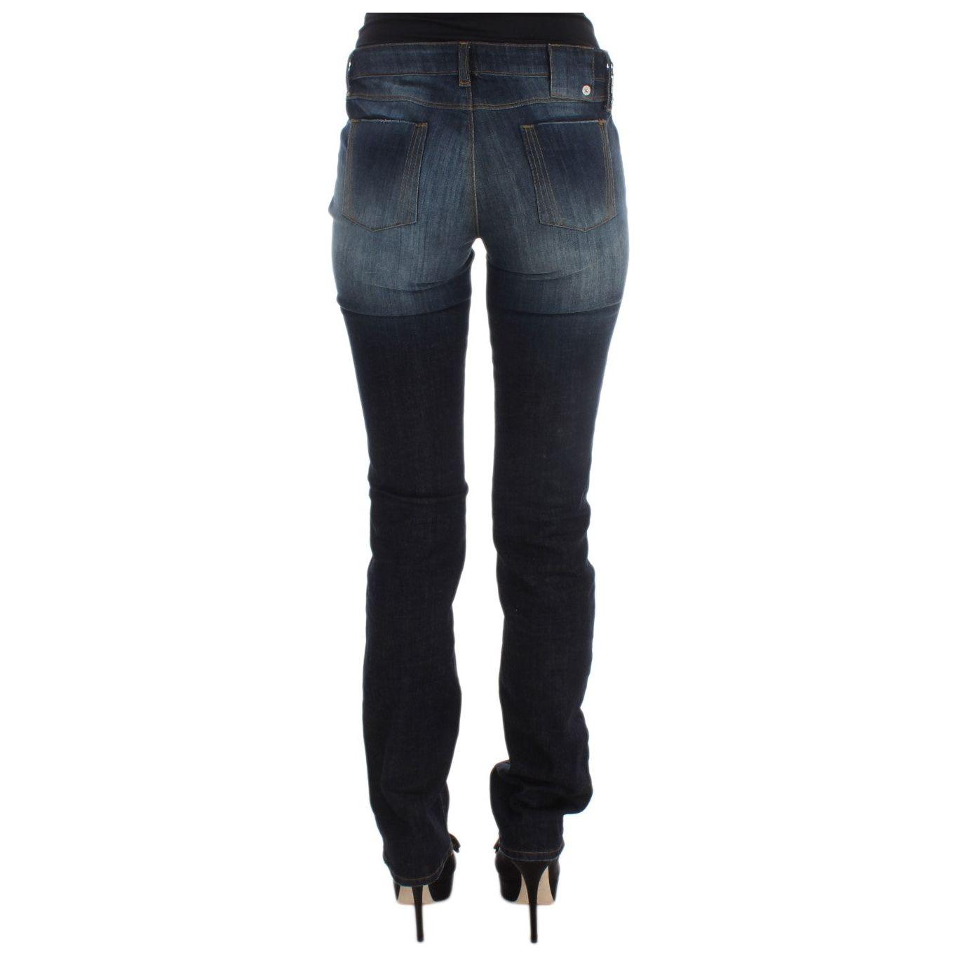 Costume National Sleek Slim Fit Blue Designer Jeans Jeans & Pants Costume National Dark Slate Gray