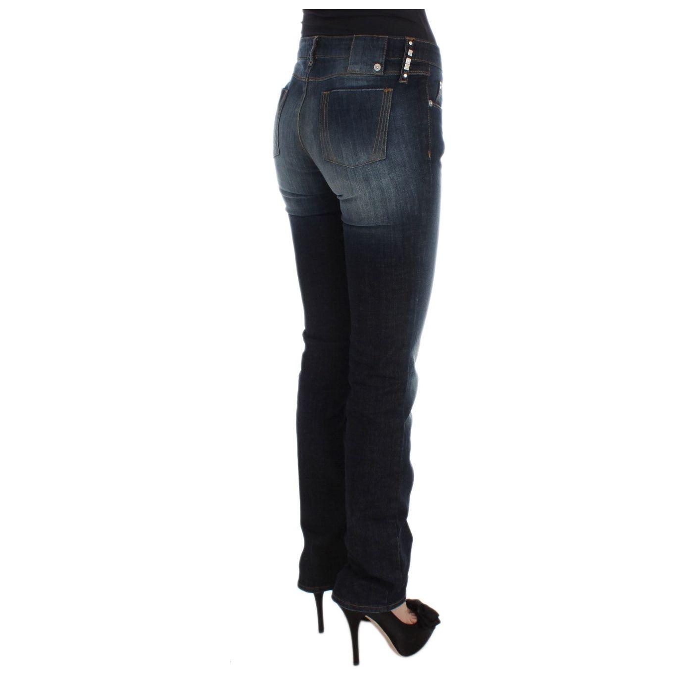 Costume National Sleek Slim Fit Blue Designer Jeans Jeans & Pants Costume National Dark Slate Gray