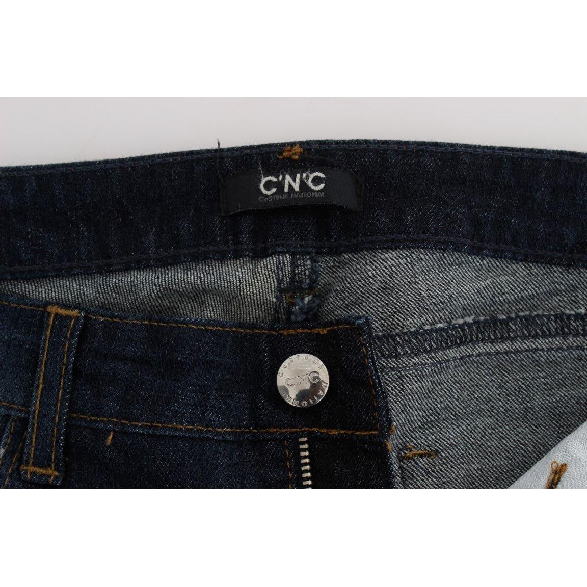 Costume National Sleek Slim Fit Blue Designer Jeans Jeans & Pants Costume National Light Gray