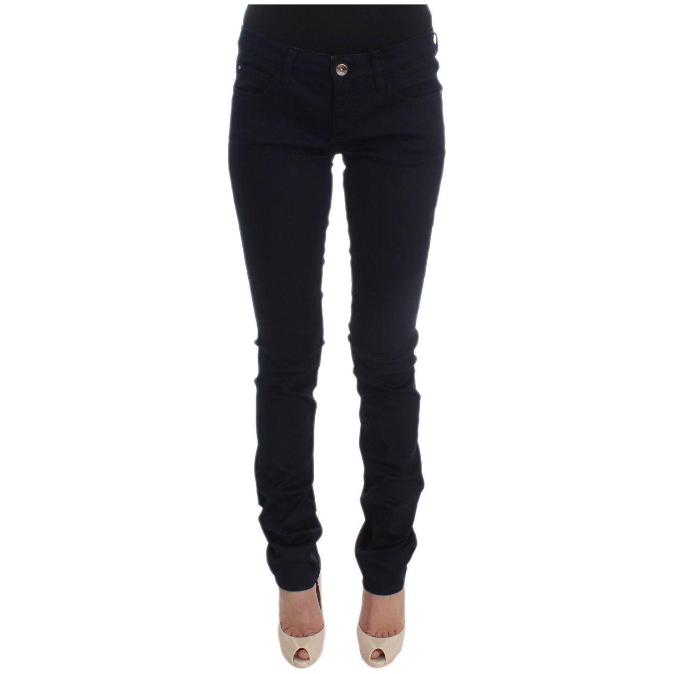 Costume National Chic Slim Fit Designer Denim Delight Jeans & Pants Costume National Black