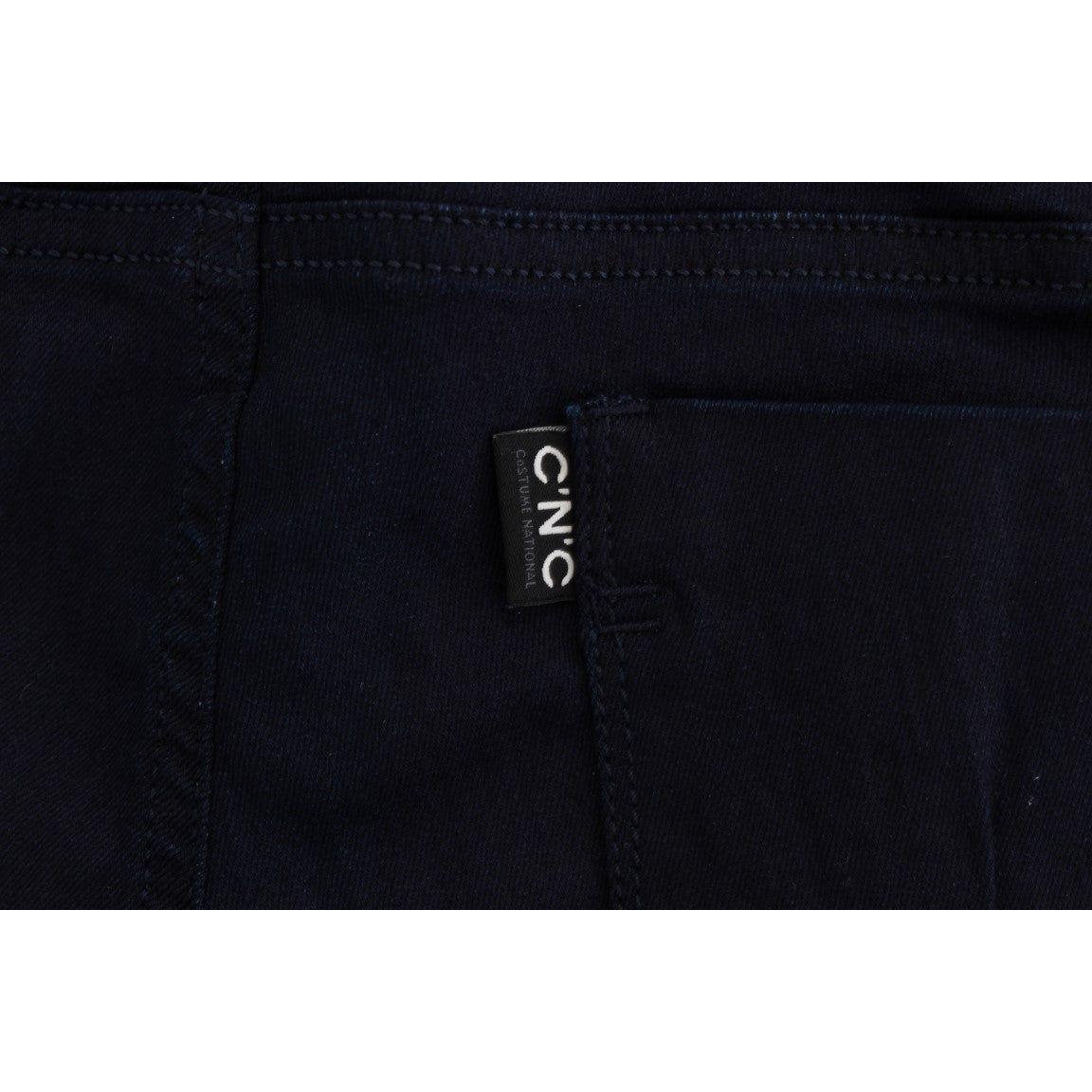 Costume National Chic Slim Fit Designer Denim Delight Jeans & Pants Costume National Black