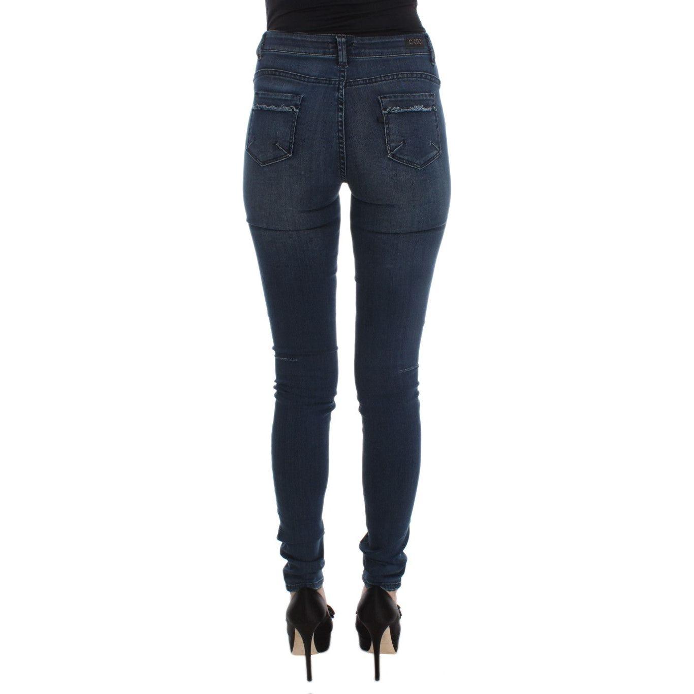 Costume National Sleek Slim Fit Italian Designer Jeans Jeans & Pants Costume National Dark Slate Gray