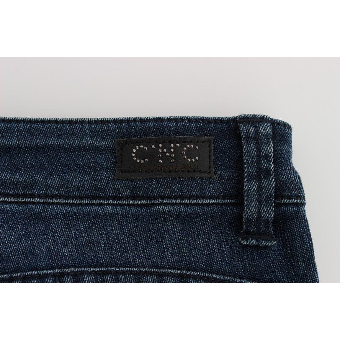 Costume National Sleek Slim Fit Italian Designer Jeans Jeans & Pants Costume National Dark Slate Gray