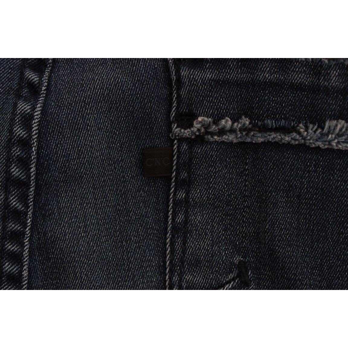 Costume National Sleek Slim Fit Italian Designer Jeans Jeans & Pants Costume National Black