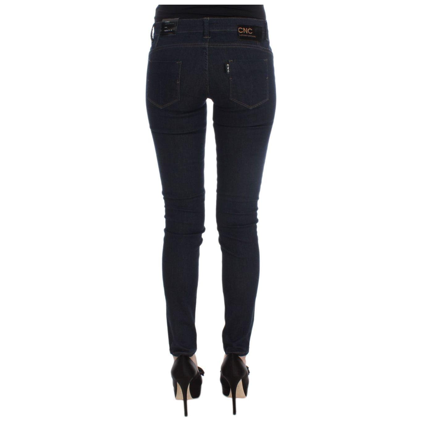 Costume National Sleek Slim Fit Designer Denim Jeans & Pants Costume National Black