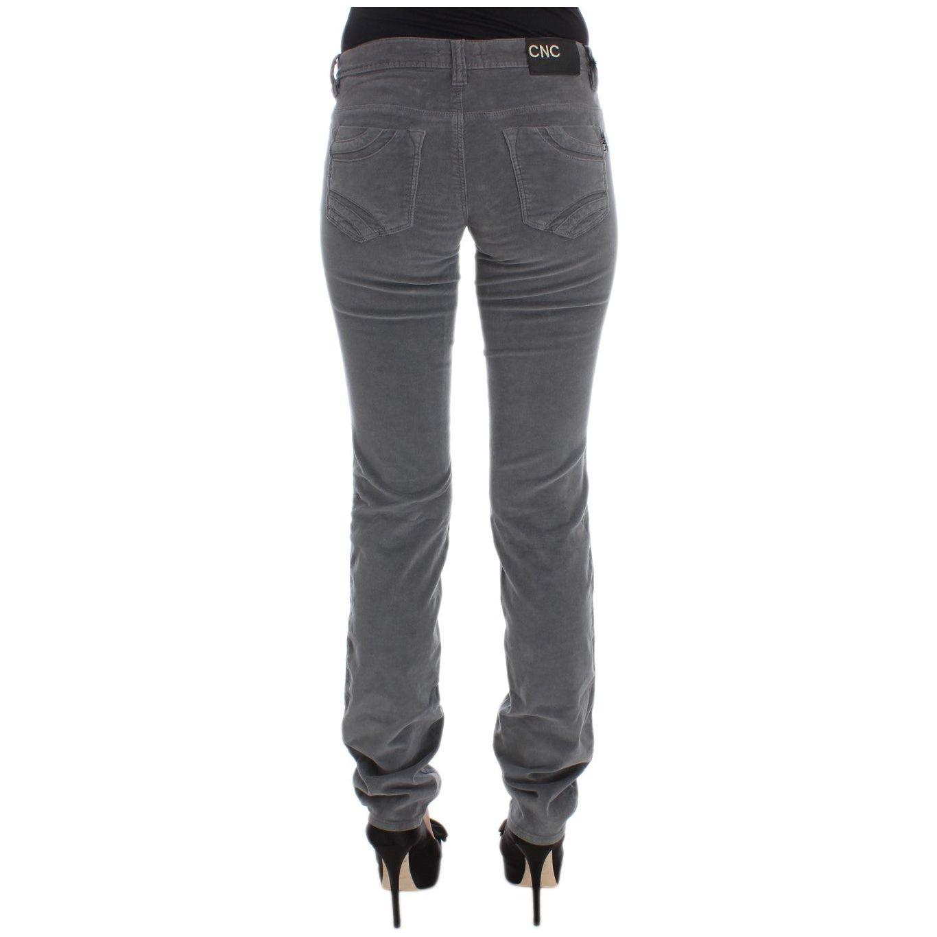 Costume National Sleek Super Slim Gray Jeans Costume National Dark Slate Gray