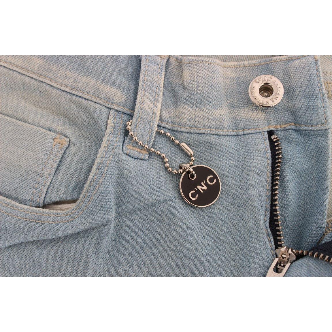 Costume National Chic Super Slim Blue Jeans Jeans & Pants Costume National Light Slate Gray