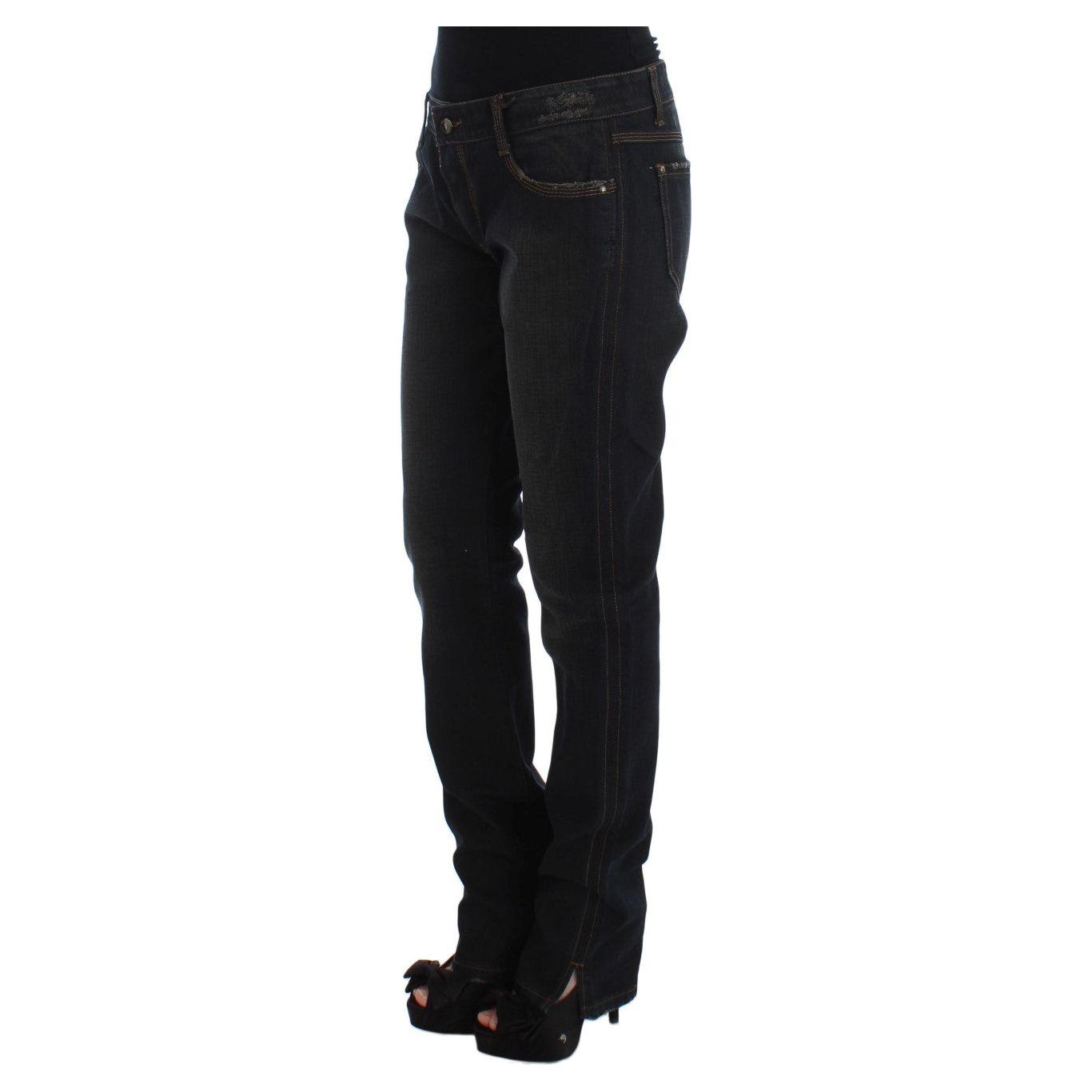 Ermanno Scervino Chic Boyfriend Cotton Jeans - Blue Ermanno Scervino Black