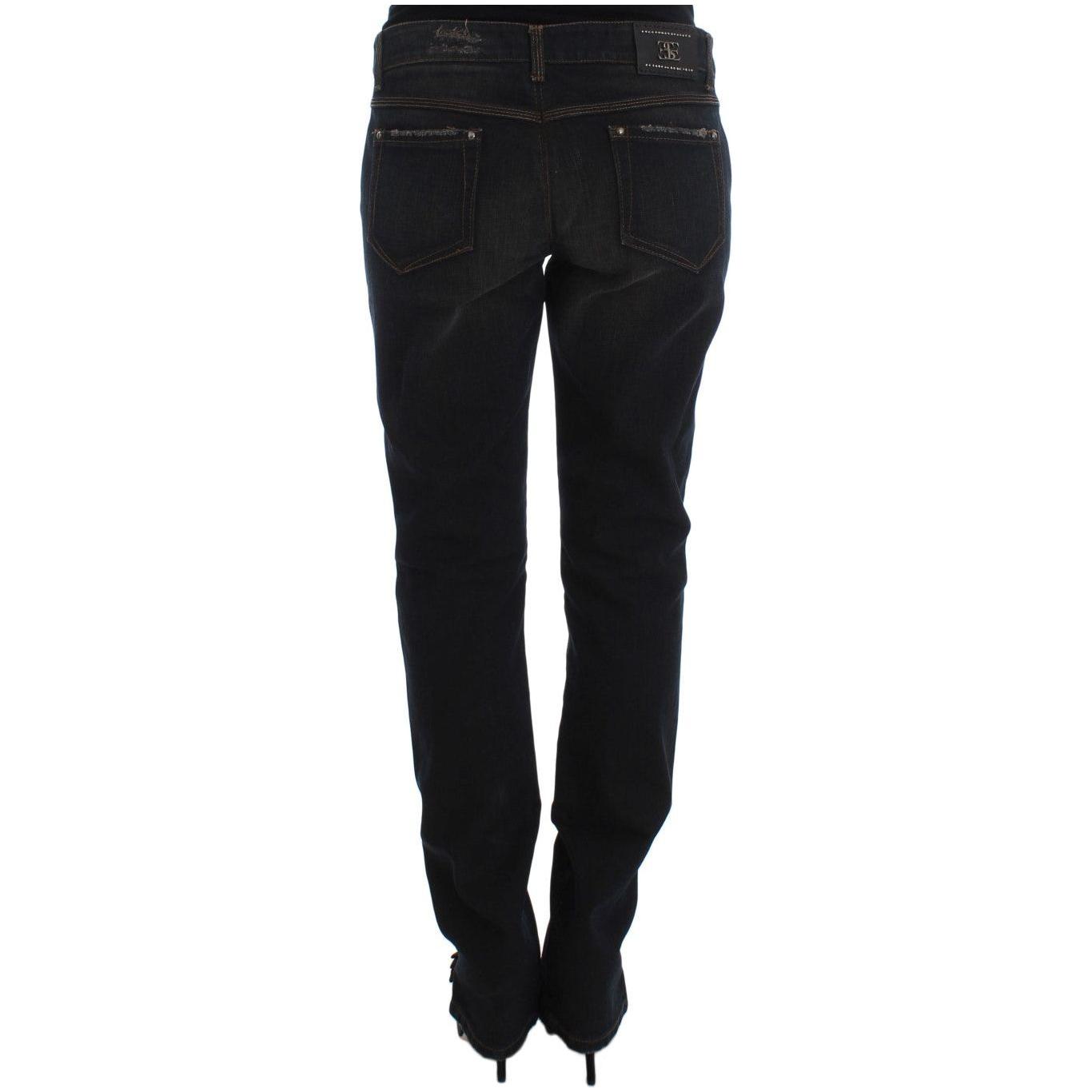 Ermanno Scervino Chic Boyfriend Cotton Jeans - Blue Ermanno Scervino Black